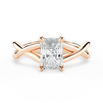 Aubrey Radiant Cut Lab Grown Diamond 18Kt Rose Gold Engagement Ring