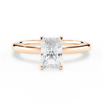 Cara Radiant Cut Lab Grown Diamond 18Kt Rose Gold Engagement Ring