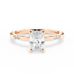 Bonnie Radiant Cut Lab Grown Diamond 18Kt Rose Gold Engagement Ring