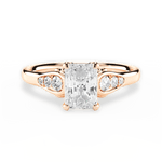 Cecilia Radiant Cut Lab Grown Diamond 18Kt Rose Gold Engagement Ring