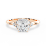 Celeste Radiant Cut Lab Grown Diamond 18Kt Rose Gold Engagement Ring