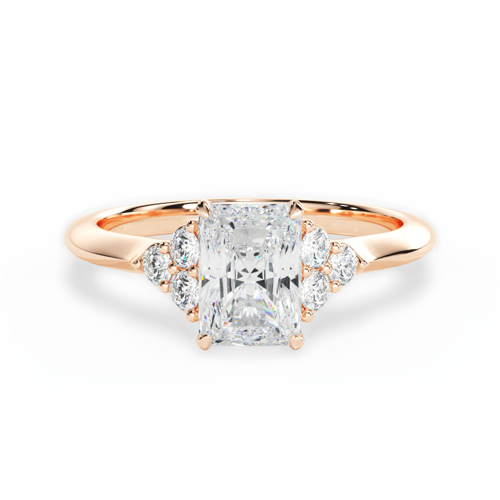 Celeste Radiant Cut Lab Grown Diamond 18Kt Rose Gold Engagement Ring