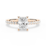 Elsie Radiant Cut Lab Grown Diamond 18Kt Rose Gold Engagement Ring