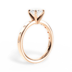 Carla Round Cut Lab Grown Diamond 18Kt Rose Gold Engagement Ring - View 3