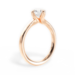 Ashley Round Cut Lab Grown Diamond 18Kt Rose Gold Engagement Ring - View 4