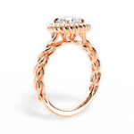 Belinda Round Cut Lab Grown Diamond 18Kt Rose Gold Engagement Ring - View 2