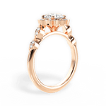 Julie Round Cut Lab Grown Diamond 18Kt Rose Gold Engagement Ring - View 2