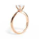 Cara Round Cut Lab Grown Diamond 18Kt Rose Gold Engagement Ring - View 4