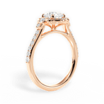 Joyce Round Cut Lab Grown Diamond 18Kt Rose Gold Engagement Ring - View 3