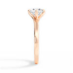Ashley Round Cut Lab Grown Diamond 18Kt Rose Gold Engagement Ring - View 3