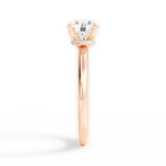 Cara Round Cut Lab Grown Diamond 18Kt Rose Gold Engagement Ring - View 2