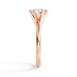 Bella Round Cut Lab Grown Diamond 18Kt Rose Gold Engagement Ring - View 3