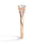 Cecilia Round Cut Lab Grown Diamond 18Kt Rose Gold Engagement Ring - View 4