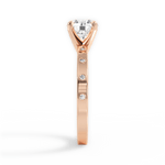 Carla Round Cut Lab Grown Diamond 18Kt Rose Gold Engagement Ring - View 4