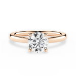 Angela Round Cut Lab Grown Diamond 18Kt Rose Gold Engagement Ring