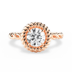 Belinda Round Cut Lab Grown Diamond 18Kt Rose Gold Engagement Ring