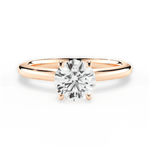 Cara Round Cut Lab Grown Diamond 18Kt Rose Gold Engagement Ring