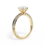 Gail Asscher Cut Lab Grown Diamond 18Kt Yellow Gold Engagement Ring - View 2