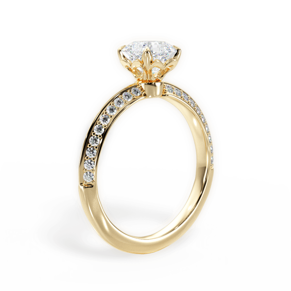 Gail Asscher Cut Lab Grown Diamond 18Kt Yellow Gold Engagement Ring - View 2