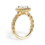 Belinda Asscher Cut Lab Grown Diamond 18Kt Yellow Gold Engagement Ring - View 4