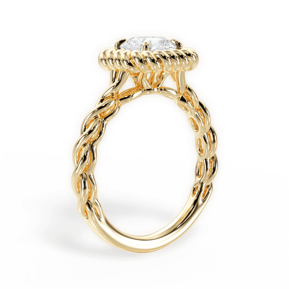 Belinda Asscher Cut Lab Grown Diamond 18Kt Yellow Gold Engagement Ring - View 4