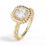 Belinda Asscher Cut Lab Grown Diamond 18Kt Yellow Gold Engagement Ring - View 2