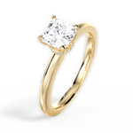 Cara Asscher Cut Lab Grown Diamond 18Kt Yellow Gold Engagement Ring - View 2