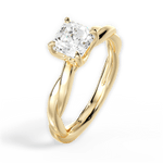 Bianca Asscher Cut Lab Grown Diamond 18Kt Yellow Gold Engagement Ring - View 4