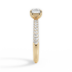 Kylie Asscher Cut Lab Grown Diamond 18Kt Yellow Gold Engagement Ring - View 3