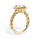 Belinda Cushion Cut Lab Grown Diamond 18Kt Yellow Gold Engagement Ring - View 3