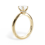 Cara Cushion Cut Lab Grown Diamond 18Kt Yellow Gold Engagement Ring - View 3