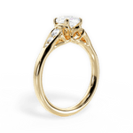 Cecilia Cushion Cut Lab Grown Diamond 18Kt Yellow Gold Engagement Ring - View 3