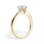 Brianna Cushion Cut Lab Grown Diamond 18Kt Yellow Gold Engagement Ring - View 3