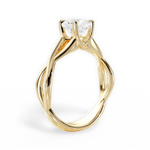 Aubrey Cushion Cut Lab Grown Diamond 18Kt Yellow Gold Engagement Ring - View 4