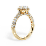 Lucy Cushion Cut Lab Grown Diamond 18Kt Yellow Gold Engagement Ring - View 3
