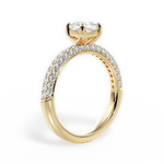 Kylie Cushion Cut Lab Grown Diamond 18Kt Yellow Gold Engagement Ring - View 3