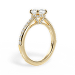 Joan Cushion Cut Lab Grown Diamond 18Kt Yellow Gold Engagement Ring - View 3