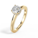Brianna Cushion Cut Lab Grown Diamond 18Kt Yellow Gold Engagement Ring - View 2