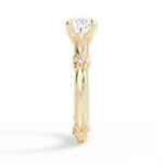 Claire Cushion Cut Lab Grown Diamond 18Kt Yellow Gold Engagement Ring - View 3