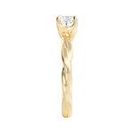 Bianca Cushion Cut Lab Grown Diamond 18Kt Yellow Gold Engagement Ring - View 4