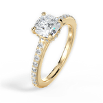Joan Cushion Cut Lab Grown Diamond 18Kt Yellow Gold Engagement Ring - View 4