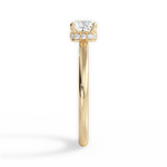 Brianna Cushion Cut Lab Grown Diamond 18Kt Yellow Gold Engagement Ring - View 4