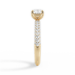 Kylie Cushion Cut Lab Grown Diamond 18Kt Yellow Gold Engagement Ring - View 2