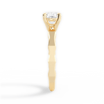 Aaliyah Cushion Cut Lab Grown Diamond 18Kt Yellow Gold Engagement Ring - View 4