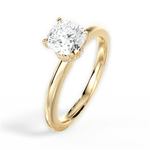 Cara Cushion Cut Lab Grown Diamond 18Kt Yellow Gold Engagement Ring - View 2