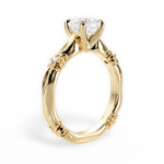 Claire Cushion Cut Lab Grown Diamond 18Kt Yellow Gold Engagement Ring - View 2