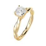 Bianca Cushion Cut Lab Grown Diamond 18Kt Yellow Gold Engagement Ring - View 3