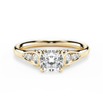 Cecilia Cushion Cut Lab Grown Diamond 18Kt Yellow Gold Engagement Ring