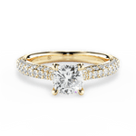Kira Cushion Cut Lab Grown Diamond 18Kt Yellow Gold Engagement Ring