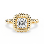 Belinda Cushion Cut Lab Grown Diamond 18Kt Yellow Gold Engagement Ring